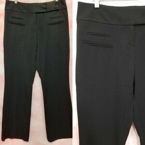 Vintage 90s Y2K Cache Mid Rise Bootcut Black Dress Pants Size L Stretch